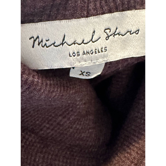 Michael Stars maroon long sleeves turtle neck sweater size XS - Picture 5 of 9